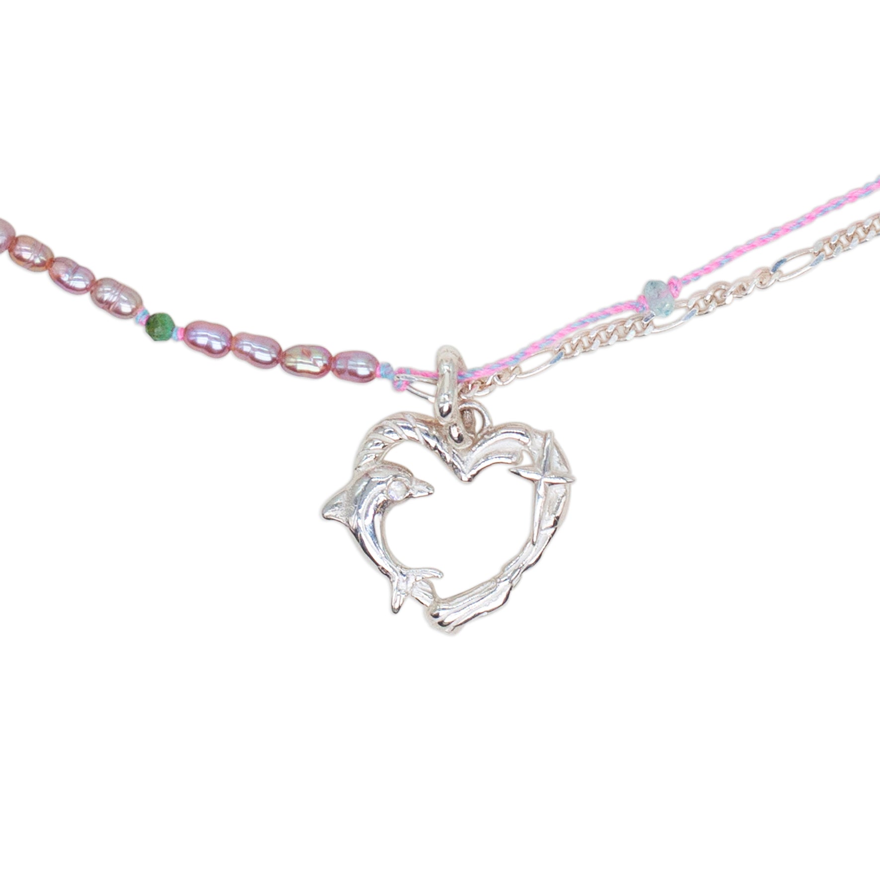 Pink Flipper Necklace